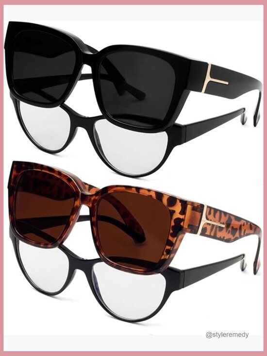 Polarized Fit Over Glasses Sunglasses Square Frame UV Protection Lightweight